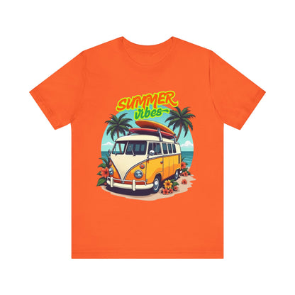 Vintage Summer Vibes Tee, Beach Shirt, Vacation Apparel, Gift for Travel Lovers, Relaxed Fit T-Shirt