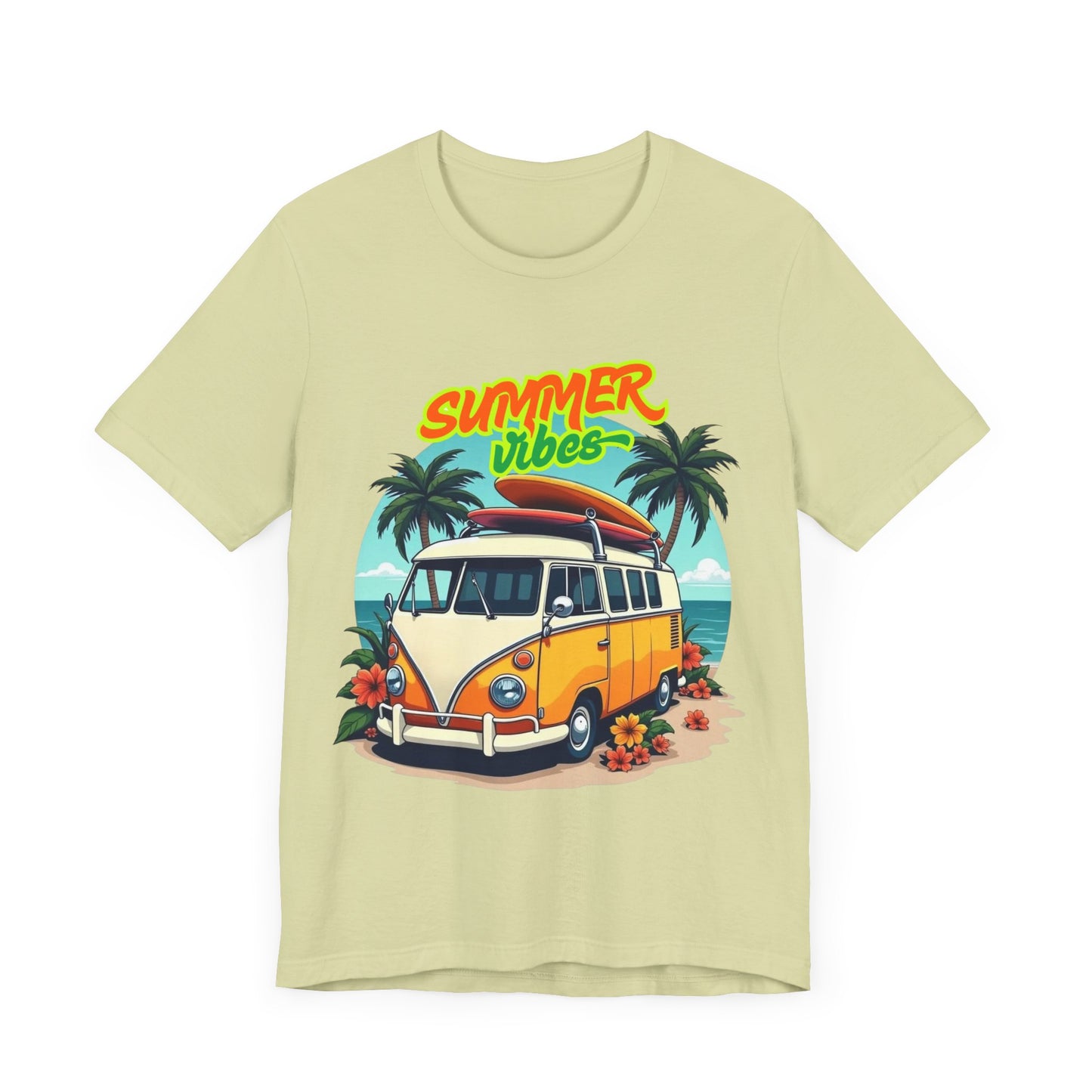 Vintage Summer Vibes Tee, Beach Shirt, Vacation Apparel, Gift for Travel Lovers, Relaxed Fit T-Shirt