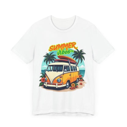 Vintage Summer Vibes Tee, Beach Shirt, Vacation Apparel, Gift for Travel Lovers, Relaxed Fit T-Shirt