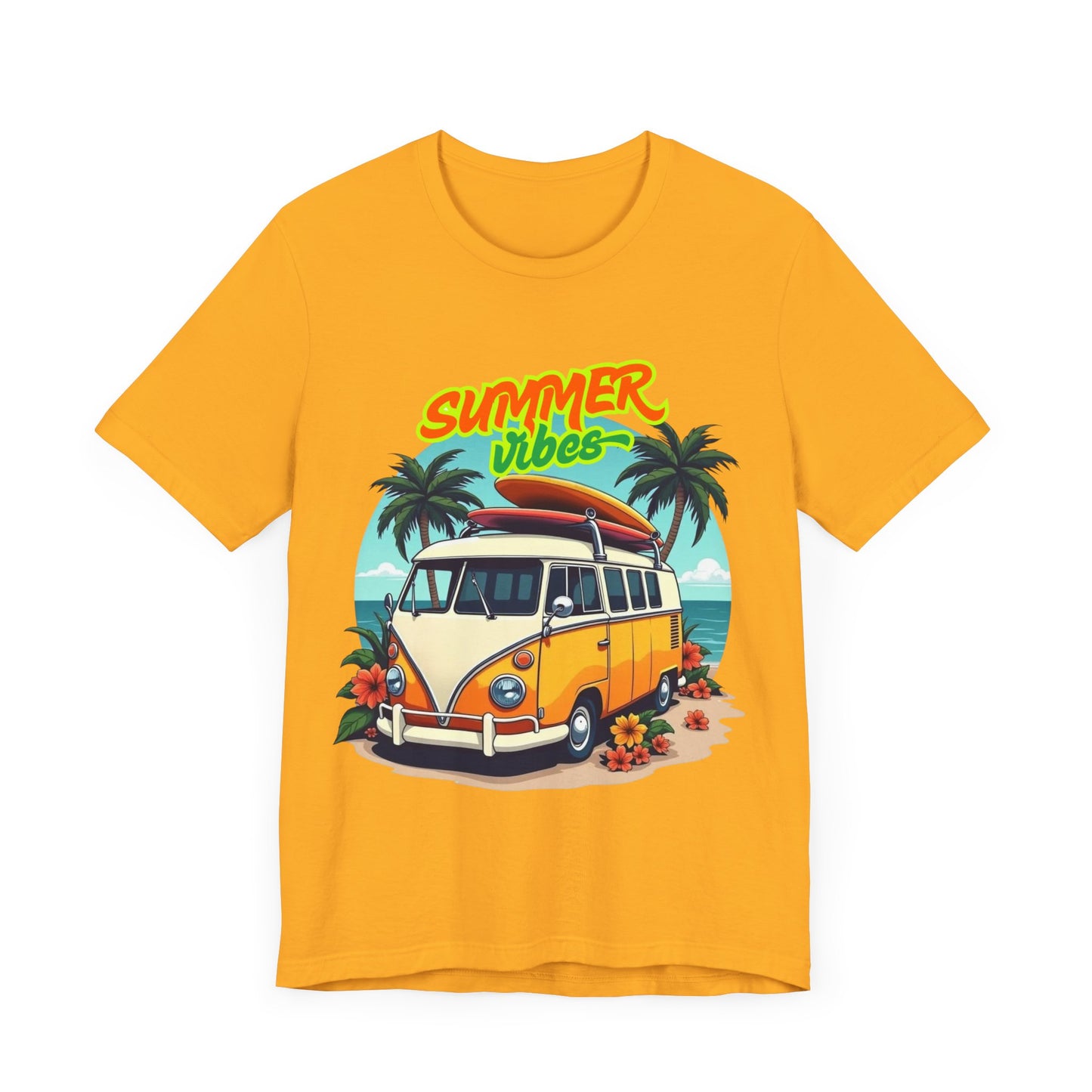 Vintage Summer Vibes Tee, Beach Shirt, Vacation Apparel, Gift for Travel Lovers, Relaxed Fit T-Shirt