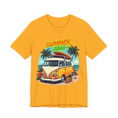 Vintage Summer Vibes Tee, Beach Shirt, Vacation Apparel, Gift for Travel Lovers, Relaxed Fit T-Shirt