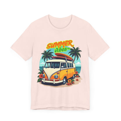 Vintage Summer Vibes Tee, Beach Shirt, Vacation Apparel, Gift for Travel Lovers, Relaxed Fit T-Shirt