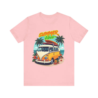 Vintage Summer Vibes Tee, Beach Shirt, Vacation Apparel, Gift for Travel Lovers, Relaxed Fit T-Shirt