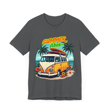 Vintage Summer Vibes Tee, Beach Shirt, Vacation Apparel, Gift for Travel Lovers, Relaxed Fit T-Shirt