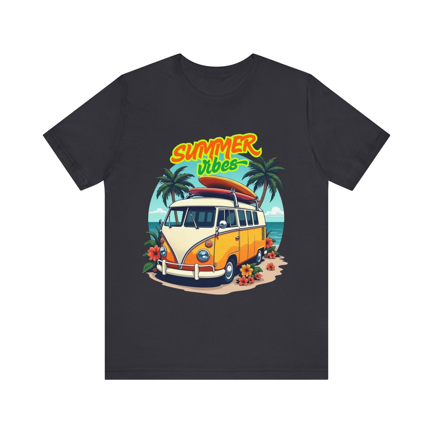Vintage Summer Vibes Tee, Beach Shirt, Vacation Apparel, Gift for Travel Lovers, Relaxed Fit T-Shirt