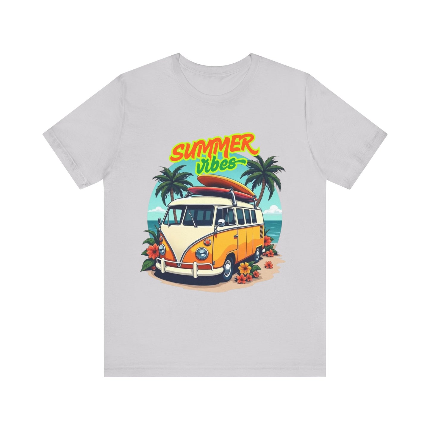 Vintage Summer Vibes Tee, Beach Shirt, Vacation Apparel, Gift for Travel Lovers, Relaxed Fit T-Shirt
