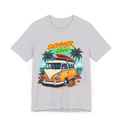 Vintage Summer Vibes Tee, Beach Shirt, Vacation Apparel, Gift for Travel Lovers, Relaxed Fit T-Shirt
