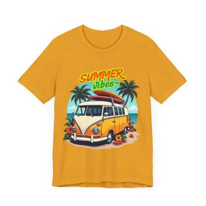 Vintage Summer Vibes Tee, Beach Shirt, Vacation Apparel, Gift for Travel Lovers, Relaxed Fit T-Shirt