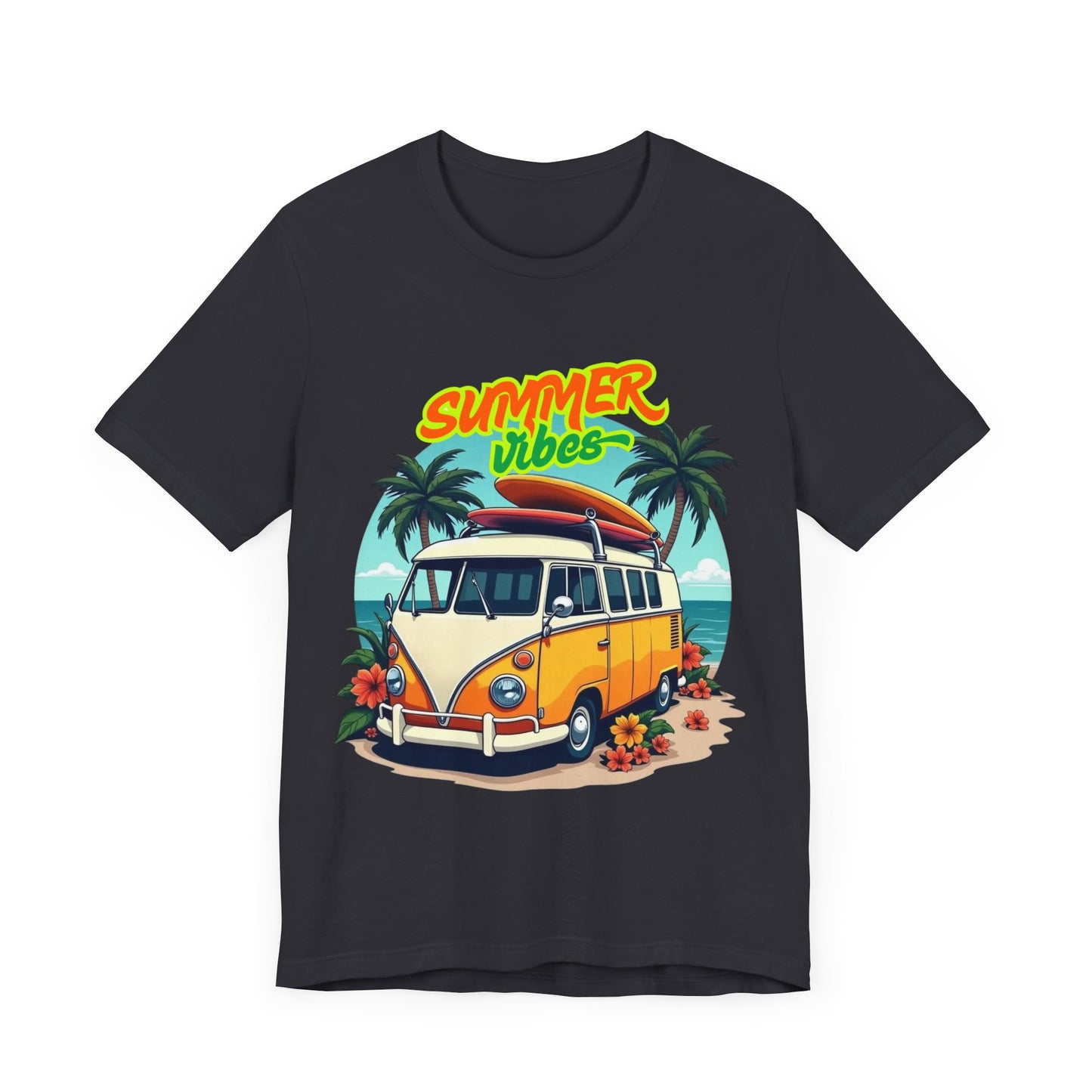 Vintage Summer Vibes Tee, Beach Shirt, Vacation Apparel, Gift for Travel Lovers, Relaxed Fit T-Shirt