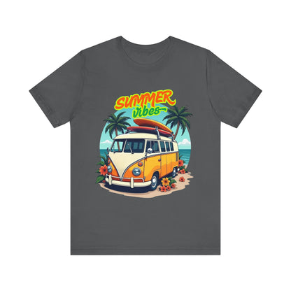Vintage Summer Vibes Tee, Beach Shirt, Vacation Apparel, Gift for Travel Lovers, Relaxed Fit T-Shirt