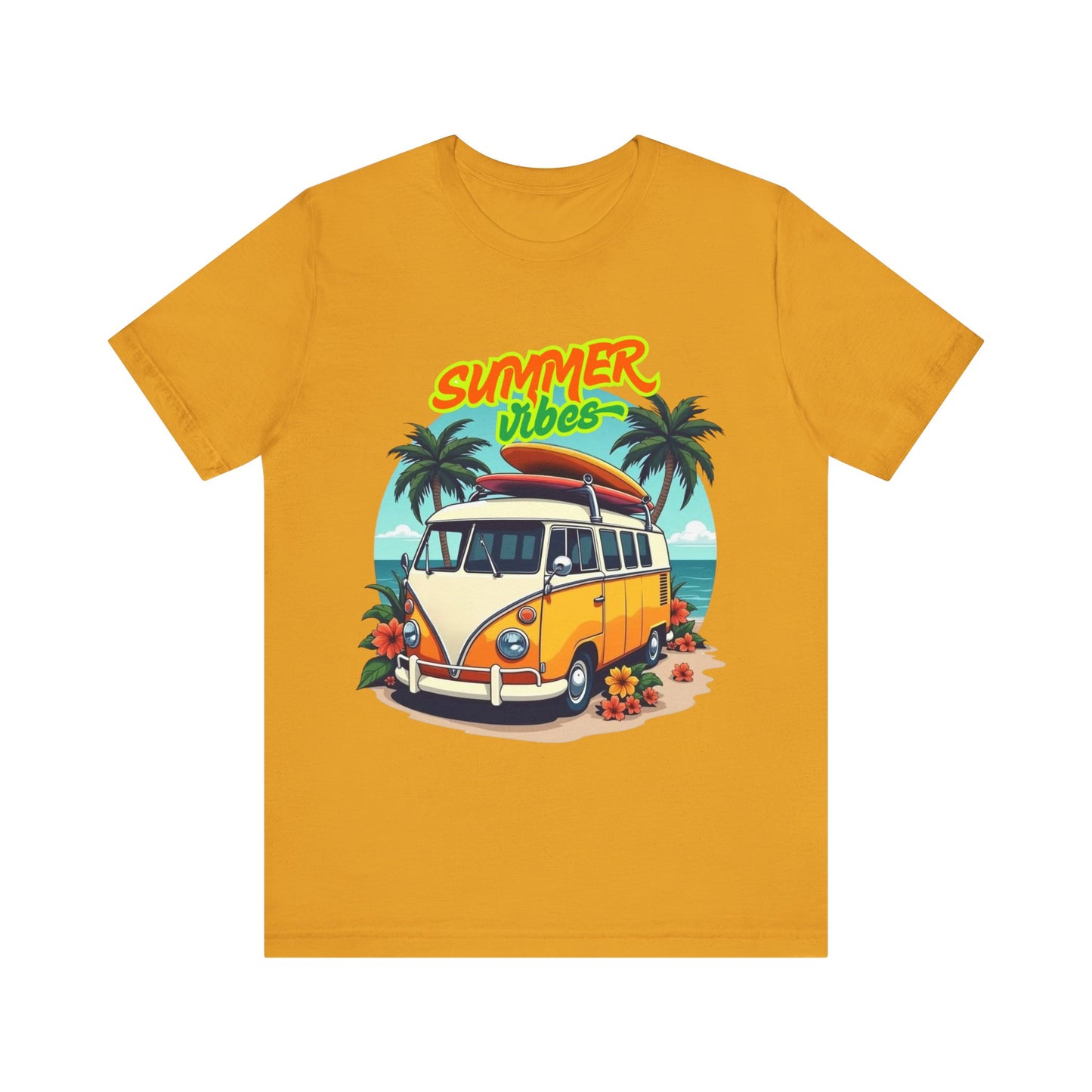 Vintage Summer Vibes Tee, Beach Shirt, Vacation Apparel, Gift for Travel Lovers, Relaxed Fit T-Shirt