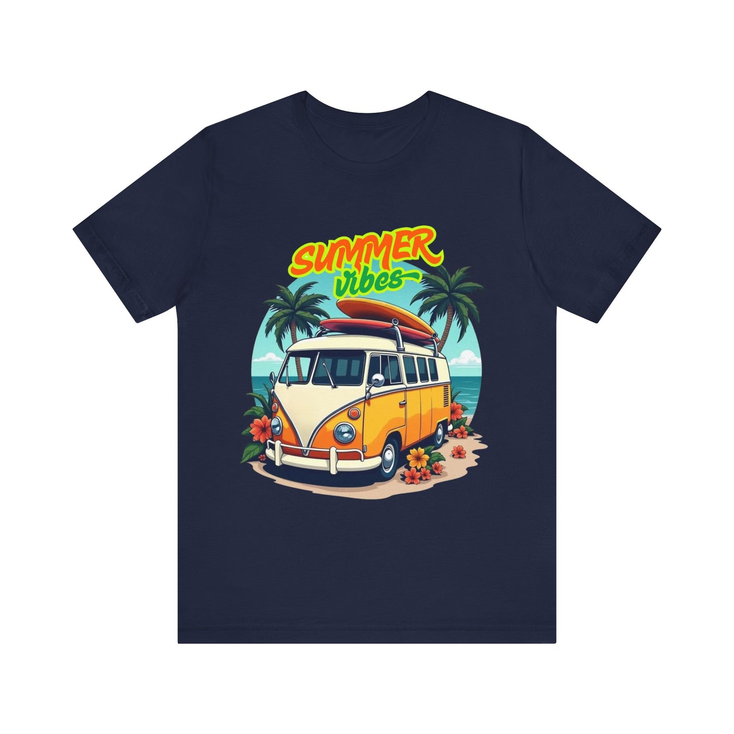 Vintage Summer Vibes Tee, Beach Shirt, Vacation Apparel, Gift for Travel Lovers, Relaxed Fit T-Shirt