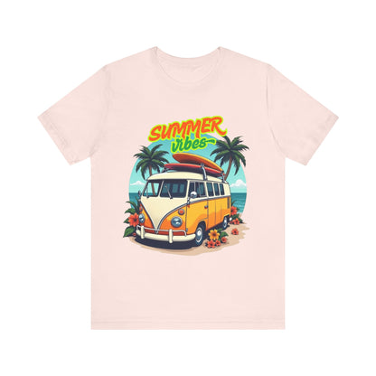 Vintage Summer Vibes Tee, Beach Shirt, Vacation Apparel, Gift for Travel Lovers, Relaxed Fit T-Shirt