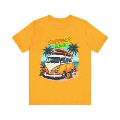 Vintage Summer Vibes Tee, Beach Shirt, Vacation Apparel, Gift for Travel Lovers, Relaxed Fit T-Shirt