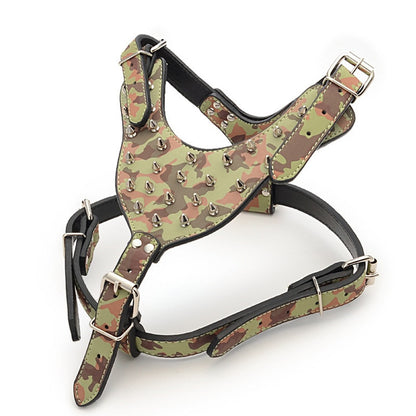 Dog Zinc alloy Rivets Spiked Studded Harness-1