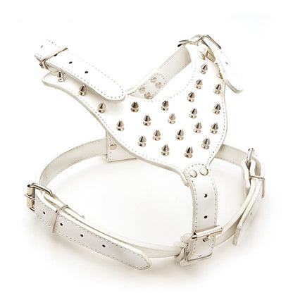 Dog Zinc alloy Rivets Spiked Studded Harness-6